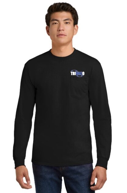 Ultra Cotton® 100% US Cotton Long Sleeve T-Shirt with Pocket