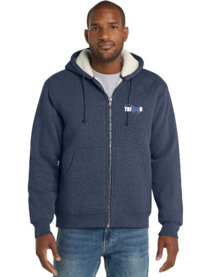 CornerStone® Heavyweight Sherpa-Lined Hooded Fleece Jacket