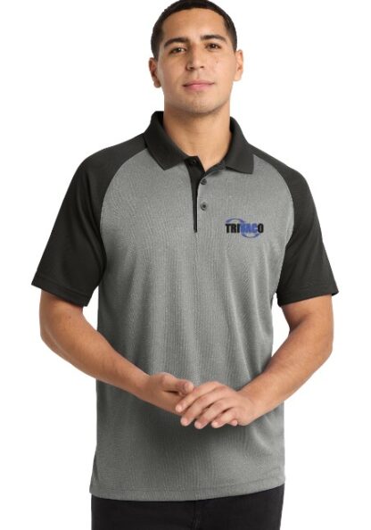 Sport-Tek® PosiCharge® RacerMesh® Raglan Heather Block Polo