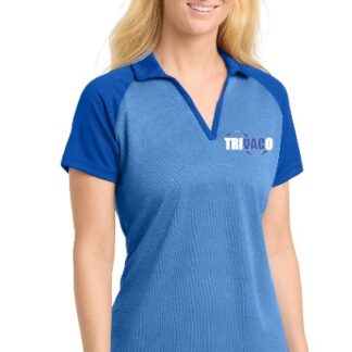 Sport-Tek® Women's PosiCharge® RacerMesh® Raglan Heather Block Polo